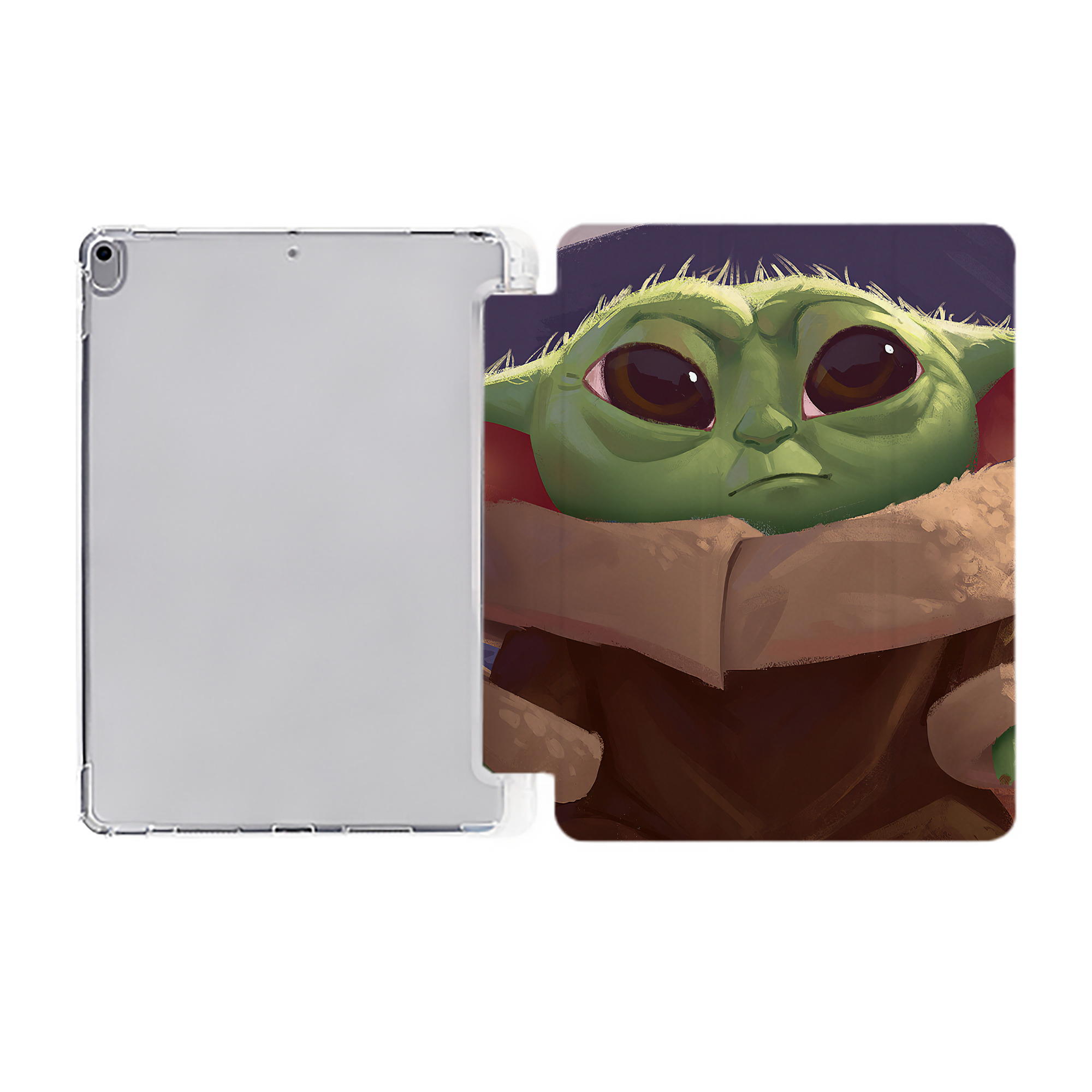 （画像用） スター・ウォーズ Star Wars IPad ケース ペン収納付き 三つ折りスタンド PUレザー×シリコン 対応機種9.5/10.5/10.9インチ